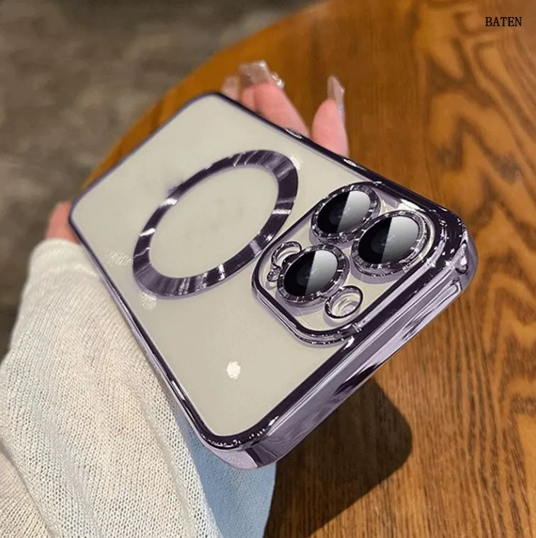 Coque de téléphone magnétique transparente