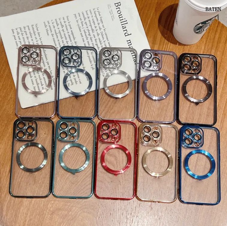 Coque de téléphone magnétique transparente