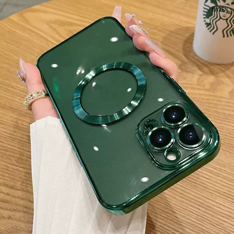 Coque de téléphone magnétique transparente